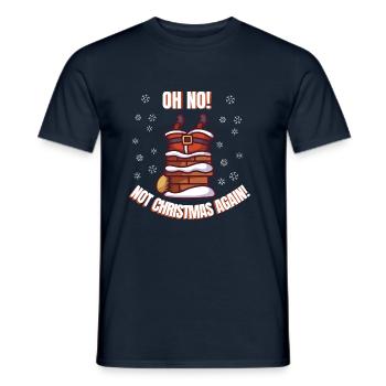 Anti Noël disant Noël moufle drôle - T-shirt homme - marine - Devant - AI Model Male 178 light (178cm)