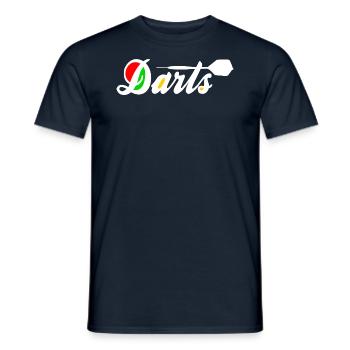 Darts - Männer T-Shirt - Navy - Vorne - AI Model Male 178 light (178cm)