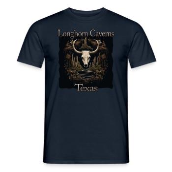Longhorn Caverns Texas Vacations - Men's T-Shirt - navy - Front - AI Model Male 178 light (178cm)