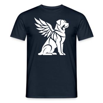 Dog Rottweiler Angel Wings Silhouette - Men's T-Shirt - navy - Front - AI Model Male 178 light (178cm)
