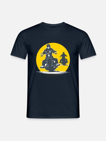 biker bike bike bike vintage papa papy biker - Männer T-Shirt - Navy