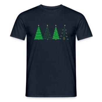 Tannenbaum Tanne Weihnachten Feier Geschenk Freund - Männer T-Shirt - Navy - Vorne - AI Model Male 178 light (178cm)