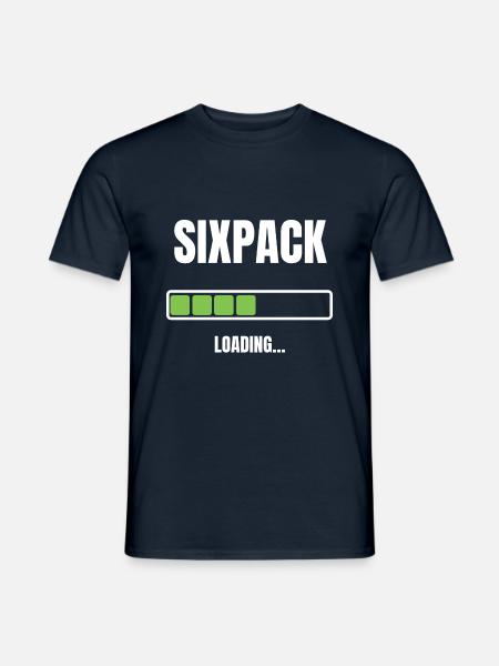Sixpack Waschbrettbauch loading Bauchmuskeln - Männer T-Shirt - Navy