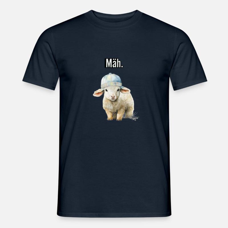 Mäh Schaf mit Cap - Männer T-Shirt - Navy