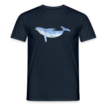 Baleine à bosse - T-shirt homme - marine - Devant - AI Model Male 178 light (178cm)