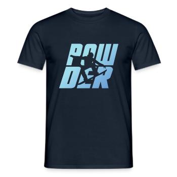 Snowboarder, Snowboarding, Snowboard - Powder - Männer T-Shirt - Navy - Vorne - AI Model Male 178 light (178cm)