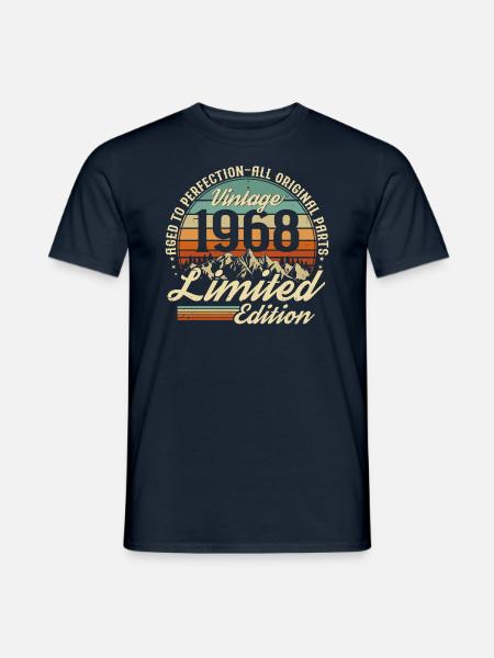 Born in 1968 Birthday Gift - Men's T-Shirt - navy