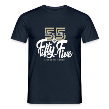55 years fifty five Birthday gift 55 years - Men's T-Shirt - navy - Front - AI Model Male 178 light (178cm)