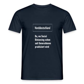 Norddeutschland - Männer T-Shirt - Navy - Vorne - AI Model Male 178 light (178cm)