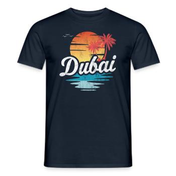 Strand von Dubai - Männer T-Shirt - Navy - Vorne - AI Model Male 178 light (178cm)
