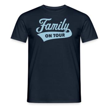 Family On Tour (Family Holiday / White) - Men's T-Shirt - navy - Front - AI Model Male 178 light (178cm)