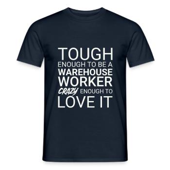 Warehouse Worker Crazy - Männer T-Shirt - Navy - Vorne - AI Model Male 178 light (178cm)