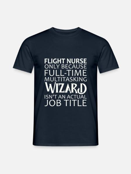 Flight Nurse Wizard Luftrettung - Männer T-Shirt - Navy