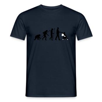 evolution_kinderkarre_032014_mann_b_2c - Männer T-Shirt - Navy - Vorne - AI Model Male 178 light (178cm)