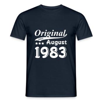 Original Since August 1983 gift - Men's T-Shirt - navy - Front - AI Model Male 178 light (178cm)