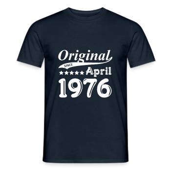 Original Since April 1976 Geschenk - Männer T-Shirt - Navy - Vorne - AI Model Male 178 light (178cm)
