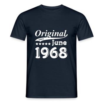 Depuis 1968 Juin original cadeau - T-shirt homme - marine - Devant - AI Model Male 178 light (178cm)