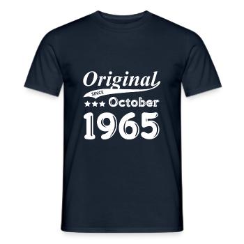 Original Since October 1965 Geschenk - Männer T-Shirt - Navy - Vorne - AI Model Male 178 light (178cm)
