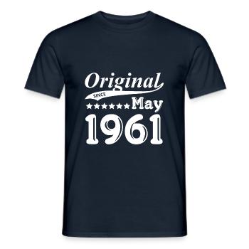 Depuis 1961 originale cadeau mai - T-shirt homme - marine - Devant - AI Model Male 178 light (178cm)