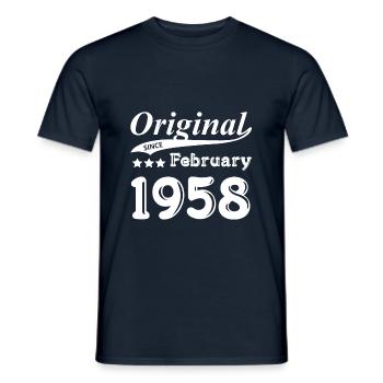 Original Since February 1958 Gift - Men's T-Shirt - navy - Front - AI Model Male 178 light (178cm)