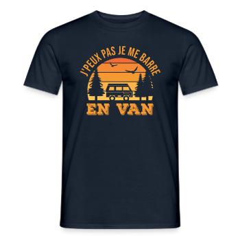 j'peux pas je me barre en van cadeau anniversaire - T-shirt homme - marine - Devant - AI Model Male 178 light (178cm)