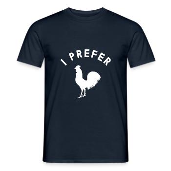 I PREFER ... Gay LGBT Gay Pride CSD - Men's T-Shirt - navy - Front - AI Model Male 178 light (178cm)