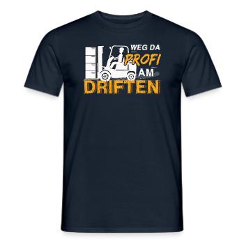 Weg Da Profi Am Driften Lagerist Staplerfahrer - Männer T-Shirt - Navy - Vorne - AI Model Male 178 light (178cm)