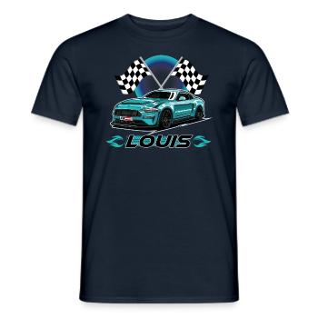 Louis Rennauto - Männer T-Shirt - Navy - Vorne - AI Model Male 178 light (178cm)