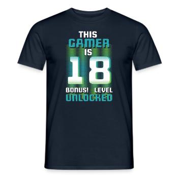 This Gamer Is Video Game Lover Gamer Age 18 - Männer T-Shirt - Navy - Vorne - AI Model Male 178 light (178cm)