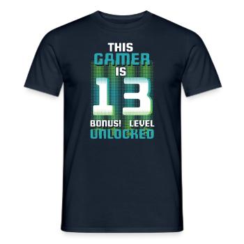 This Gamer Is Video Game Lover Gamer Age 13 - Männer T-Shirt - Navy - Vorne - AI Model Male 178 light (178cm)