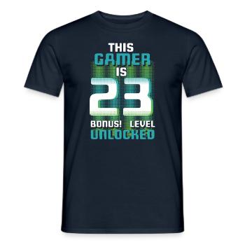 This Gamer Is Video Game Lover Gamer Age 23 - Männer T-Shirt - Navy - Vorne - AI Model Male 178 light (178cm)