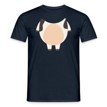 Funny Animal Cow Costume For Halloween - Men's T-Shirt - navy - Front - AI Model Male 178 light (178cm)