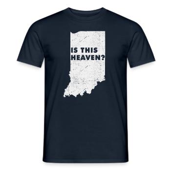 Land Map America State Home Heaven Indiana - Men's T-Shirt - navy - Front - AI Model Male 178 light (178cm)