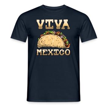 Vintage Mexican Food Live Mexico Taco - Männer T-Shirt - Navy - Vorne - AI Model Male 178 light (178cm)