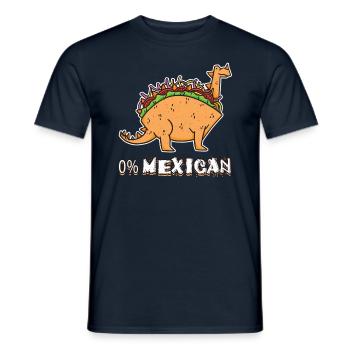 Zero Mexican Cute Kawaii Dinosaur Animal Taco - Männer T-Shirt - Navy - Vorne - AI Model Male 178 light (178cm)