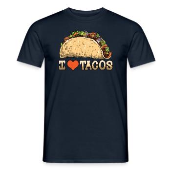 Love Taco Cuisine Vintage Mexican Food Mexico Taco - Männer T-Shirt - Navy - Vorne - AI Model Male 178 light (178cm)