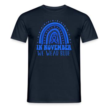 Wear In November Blue Diabetes Awareness Month - Männer T-Shirt - Navy - Vorne - AI Model Male 178 light (178cm)