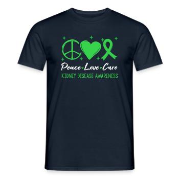 En mars, portez le Mois de la sensibilisation à la maladie des reins verts - T-shirt homme - marine - Devant - AI Model Male 178 light (178cm)