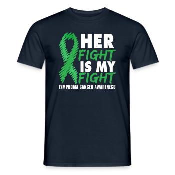 September Green Ribbon Lymphoma Cancer Awareness - Men's T-Shirt - navy - Front - AI Model Male 178 light (178cm)