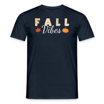 Pumpkin Fall Vibes Thanksgiving Season Autumn - Männer T-Shirt - Navy - Vorne - AI Model Male 178 light (178cm)