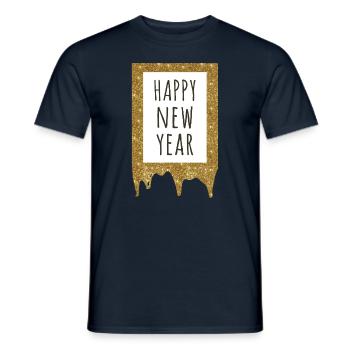 Greetings Happy New Year 2023 Hello 2023 New Year - Männer T-Shirt - Navy - Vorne - AI Model Male 178 light (178cm)