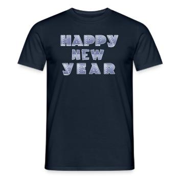 Happy New Year 2023 Hello 2023 New Year - Männer T-Shirt - Navy - Vorne - AI Model Male 178 light (178cm)