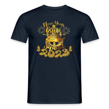 Happy New Year 2023 Hello 2023 New Year Cruise - Männer T-Shirt - Navy - Vorne - AI Model Male 178 light (178cm)