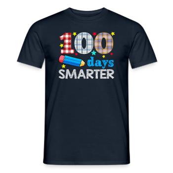 Plaid 100th Day Smarter 100 Days Of School - Männer T-Shirt - Navy - Vorne - AI Model Male 178 light (178cm)