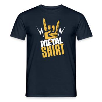 Rock Sign Rocker Main Metal Love Metal Lover - T-shirt homme - marine - Devant - AI Model Male 178 light (178cm)