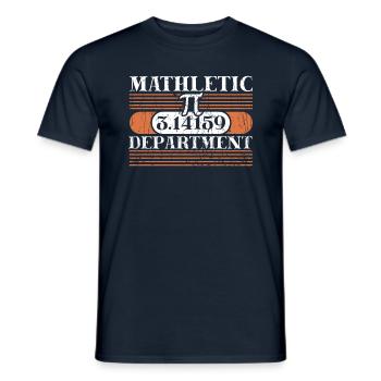 Mathe-Abteilung Sport Mathe Urlaub Mathematik Pi - Männer T-Shirt - Navy - Vorne - AI Model Male 178 light (178cm)
