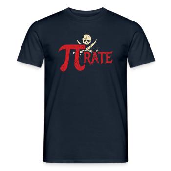 Awesome Pirate Pi Math Holiday Mathematics Pi Day - Männer T-Shirt - Navy - Vorne - AI Model Male 178 light (178cm)