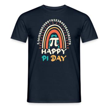 Vintage Pi Mathe Urlaub Mathematik Groovy Pi Tag - Männer T-Shirt - Navy - Vorne - AI Model Male 178 light (178cm)