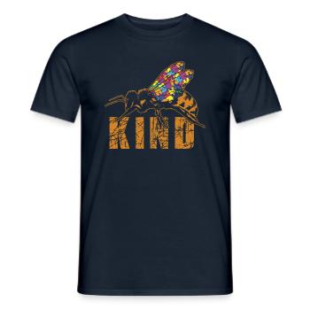 Kindness Bee Puzzle Special Kind Autism Awareness - T-shirt homme - marine - Devant - AI Model Male 178 light (178cm)