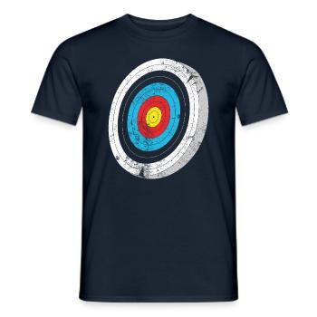 Chasse en plein air Arch Target Bow Arrow Vintage - T-shirt homme - marine - Devant - AI Model Male 178 light (178cm)